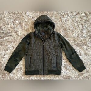 NWT Abercrombie & Fitch Men's Olive Camouflage Puffer Jacket